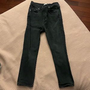 Once worn and once washed AGOLDE Riley High Rise Straight Cropped jean